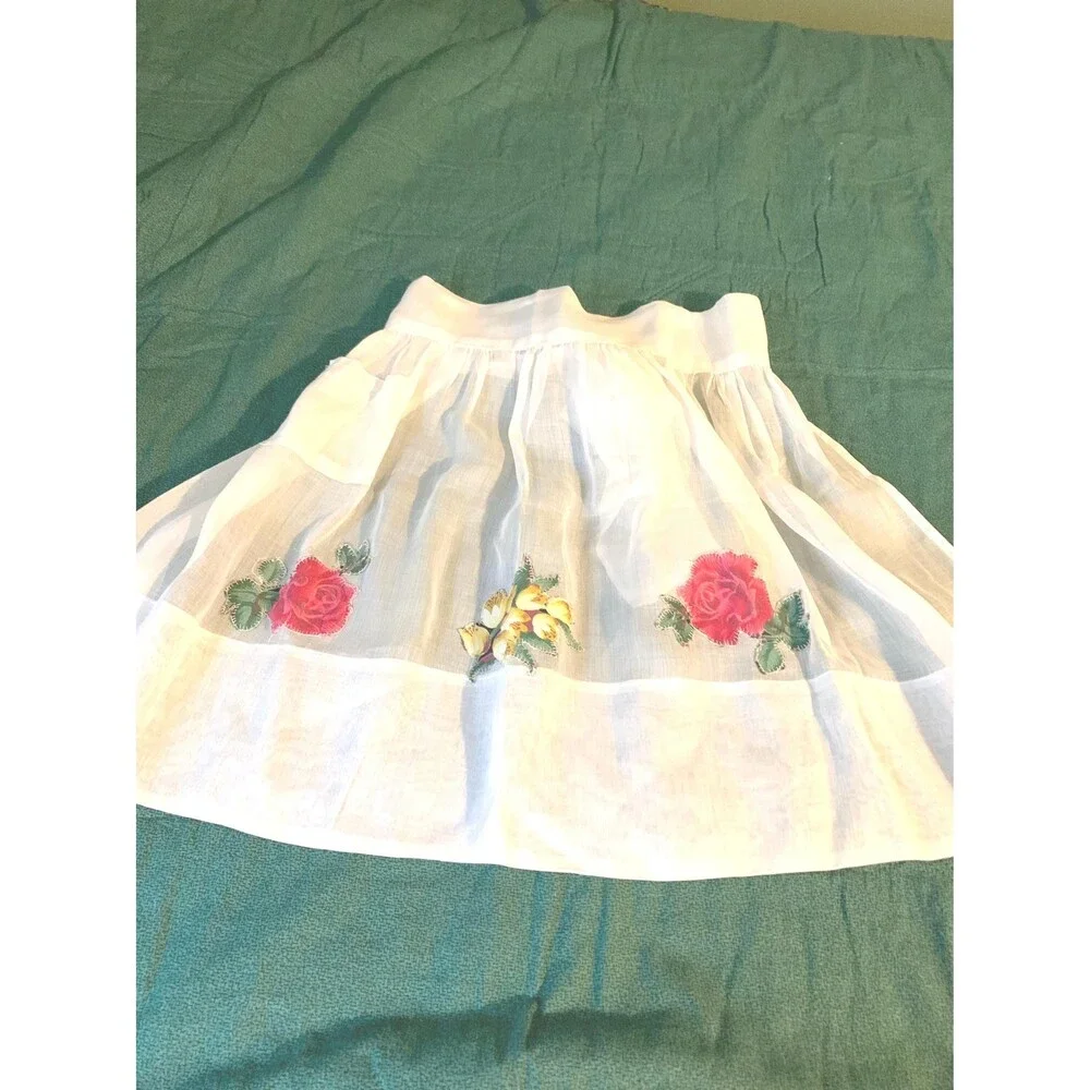 Vintage Floral Appliquéd Apron